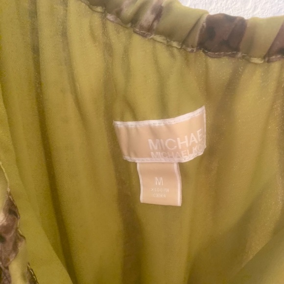 Michael Kors Tarragon Feather Peasant Dress - Picture 4 of 5
